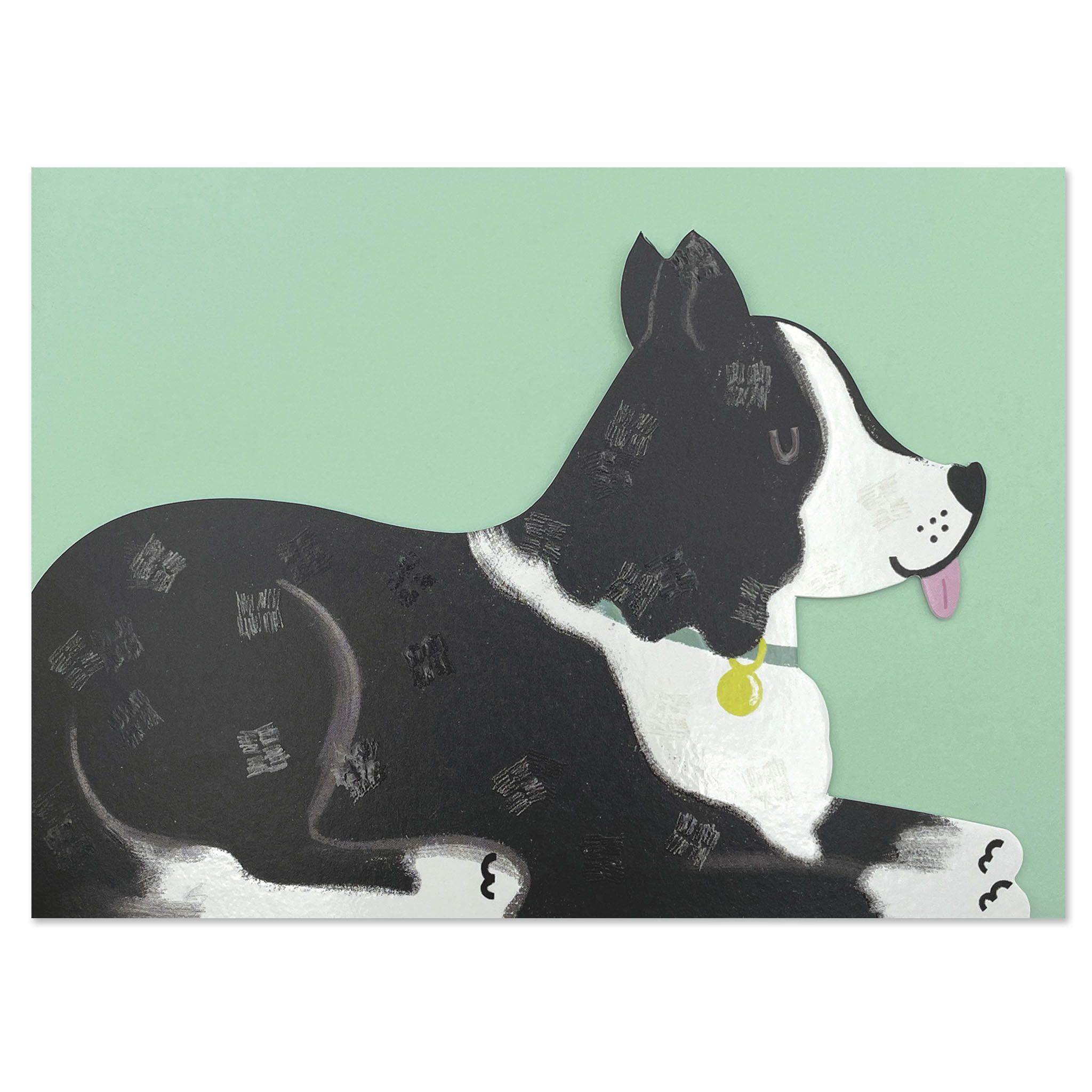 英國 RASPBERRY BLOSSOM 萬用卡/ Border Collie Dog
